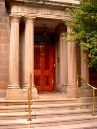 The main entrance of the Tasmanian Club.